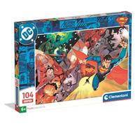 Clementoni - Puzzle per Bambini 104 Pezzi, 6+ Anni, Illustrazione Superman, Idea Regalo, Made in Italy, 48,5x33,5 cm, 25075