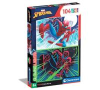 Clementoni 27555 Lights Collection- Marvel Spiderman, Glow in The dark-104 Piece