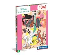 Clementoni - Puzzle per Bambini 104 Pezzi Super, per Bambini 6+ Anni, Illustrazione con Disney Classics Gli Aristogatti, Idea Regalo, Made in Italy, 33,5x48,5 cm, 25026