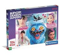 Clementoni - Puzzle per Bambini 104 Pezzi Super, per Bambini 6+ Anni, Illustrazione con i Saja Boys della serie K-pop Demon Hunters, Idea Regalo, Made in Italy, 48,5x33,5 cm, 27243