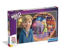 Clementoni - Puzzle per Bambini 104 Pezzi Supercolor Maxi, per Bambini 4+ Anni, Illustrazione con Personaggi dal Cartone Disney Inside Out 2, Idea Regalo, Made in Italy, 62x42 cm, 25069