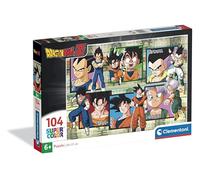Clementoni - Puzzle per Bambini 104 Pezzi Supercolor, per Bambini 6+ Anni, Illustrazione con Personaggi dal Cartone Dragonball Z, Idea Regalo, Made in Italy, 38x27 cm, 25032