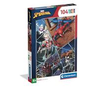Clementoni - Puzzle per Bambini 104 Pezzi Supercolor, per Bambini 6+ Anni, Illustrazione con Personaggi dal Cartone e Fumetto di Spider Man Marvel, Idea Regalo, Made in Italy, 38x27 cm, 25043