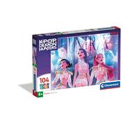Clementoni - Puzzle per Bambini 104 Pezzi Supercolor, per Bambini 6+ Anni, Illustrazione con Personaggi della Serie K-pop Demon Hunters, Idea Regalo, Made in Italy, 38x27 cm, 21762