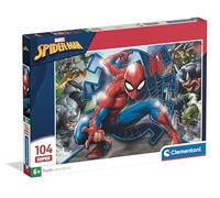 Clementoni - Puzzle per Bambini 104 Pezzi Supercolor, per Bambini 6+ Anni, Illustrazione con Personaggi dal Fumetto di Spiderman, Idea Regalo, Made in Italy, 48,5x33,5 cm, 25044