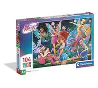 Clementoni - Puzzle per Bambini 104 Pezzi Supercolor, per Bambini 6+ Anni, Illustrazione con Personaggi Winx Club, Idea Regalo, Made in Italy, 38x27 cm, 25085