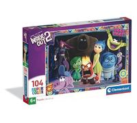 Clementoni - Puzzle per Bambini 104 Pezzi Supercolor, per Bambini 6+ Anni, Illustrazione Disney Inside Out 2, Idea Regalo, Made in Italy, 38x27 cm, 25073