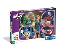 Clementoni Puzzle per bambini Supercolor 104 pezzi – Disney Inside Out 2, 6+ anni, 38x27 cm