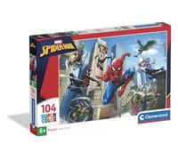 Clementoni - Puzzle per Bambini 104 Pezzi Supercolor, per Bambini 6+ Anni, Illustrazione Marvel Spiderman, Idea Regalo, Made in Italy, 38x27 cm, 25012