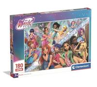 Clementoni - Puzzle per Bambini 180 Pezzi Supercolor, per Bambini 7+ Anni, Illustrazione con Winx Club, Idea Regalo, Made in Italy, 48,5x33,5 cm, 29336