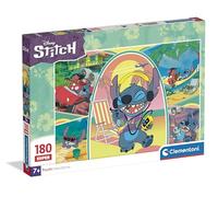 Clementoni - Puzzle per Bambini 180 Pezzi Supercolor, per Bambini 7+ Anni, Illustrazione Disney Stitch, Idea Regalo, Made in Italy, 48x5x33,5 cm, 29800