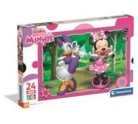 Clementoni - Puzzle per Bambini 24 Pezzi Supercolor, per Bambini 3+ Anni, Illustrazione Disney Minnie, Idea Regalo, Made in Italy, 62x42 cm, 24091