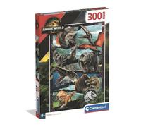 Clementoni - Puzzle per Bambini 300 Pezzi Supercolor, per Bambini 9+ Anni, Illustrazione con Personaggi dal Film Jurassic World: Rebirth, Idea Regalo, Made in Italy, 33,5x48,5 cm, 21749