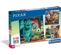 Clementoni - Puzzle per Bambini 3x48 Pezzi Supercolor, per Bambini 5+ Anni, Illustrazioni Disney Pixar, Idea Regalo, Made in Italy, 32x22 cm, 25065