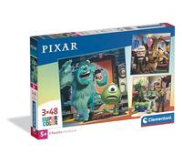 Clementoni - Puzzle per Bambini 3x48 Pezzi Supercolor, per Bambini 5+ Anni, Illustrazioni Disney Pixar, Idea Regalo, Made in Italy, 32x22 cm, 25065