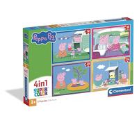 Clementoni Puzzle 4in1 Supercolor Peppa Pig – 3+ anni, 19x14 cm, Made in Italy