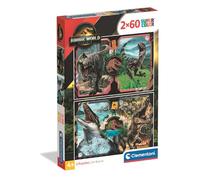 Clementoni- PZL 2X60 Jurassic World 2025, 24830
