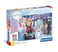 Clementoni - Puzzle per Bambini 60 Pezzi Supercolor, per Bambini 4+ Anni, Illustrazione con Disney Frozen, Idea Regalo, Made in Italy, 33,5x23,5 cm, 26318