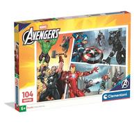 Clementoni Puzzle per bambini Avengers Super 104 pezzi - 6 anni + - Gioco da tavolo supereroe Marvel - Idea Regalo
