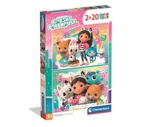 Puzzle - Clementoni: Puzzle 2x20 Pz - Gaby's Dollhouse