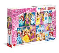 CLEMENTONI- Puzzle Princesas Disney 20+60+100+180pzs Princess Suercolor 07721-Puzzle 80 + 180 Pezzi, Multicolore, One size, 07721