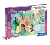 Clementoni - Puzzle Principessa glitterata - 100 Pezzi