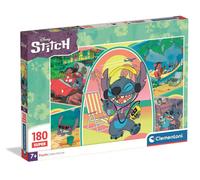 Clementoni - Puzzle per Bambini 180 Pezzi Supercolor, per Bambini 7+ Anni, Illustrazione Disney Stitch, Idea Regalo, Made in Italy, 48x5x33,5 cm, 29800