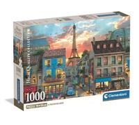 Clementoni - Puzzle 1000 Pezzi per Adulti e Ragazzi, Collection, Tema Strade di Parigi, con Poster Incluso, Compact Box, Idea Regalo Uomo e Donna, Made in Italy, 70x50 cm, 39983