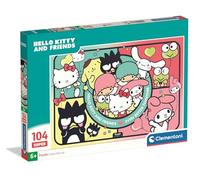 Clementoni | Puzzle Super Hello Kitty per bambini 6 anni+ | 104 pezzi | Dimensioni 48,5 x 33,5 cm | Sviluppo logico e manuale | Attività senza schermo | Idea regalo per bambini