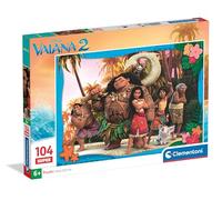Clementoni - Puzzle Supercolor Disney Vaiana 2 104 Pezzi, per Bambini 6+ Anni, Colorata Illustrazione dei Personaggi del Cartone/Film Animazione, Idea Regalo, Made in Italy, 48,5x33,5 cm, 25787