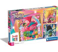 Clementoni Puzzle Trolls, 3×48 pezzi