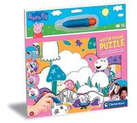 Clementoni- Puzzle Water Magic Peppa Pig 15pzs Pig-15 Pezzi-Made in Italy, Bambini 3 Anni, colorare (Pittura ad Acqua), Pen, Cartoni Animati, Multicolore, Medium, 22246