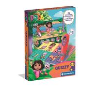 Clementoni Quizzy Dora The Explorer - Gioco di apprendimento interattivo con penna elettronica, oltre 200 quiz per bambini in età prescolare dai 3 anni in su