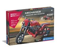 Clementoni - Roadster & Dragster Building Set: Con 90+ Pezzi, STEM Learning Giocattoli per Bambini, Kit Educativo, Ingranaggi & Trasmissione (8+ Anni)