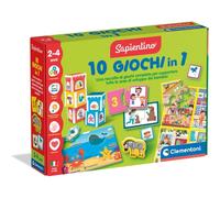 Clementoni Sapientino 10 Giochi In 1 - Gioco Educativo per Bambini 3-6 Anni, Schede Illustrate, Apprendimento Lettere e Numeri, In Italiano, Made in Italy, 18153