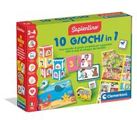 Clementoni Sapientino 10 Giochi In 1 - Gioco Educativo per Bambini 3-6 Anni, Schede Illustrate, Apprendimento Lettere e Numeri, In Italiano, Made in Italy, 18153