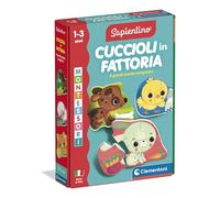 Clementoni Sapientino Baby - Cuccioli in Fattoria, Gioco Educativo Montessori per Bambini di 1-3 Anni, Puzzle Sagomati Colorati per Scoprire Gli Animali, Made in Italy, Lingua Italiana, 16850