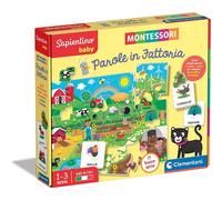Clementoni Gioco educativo Sapientino Baby Montessori Parole in Fattoria – Puzzle animali 1-3 anni