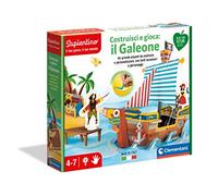 Clementoni Sapientino Costruisci e Gioca: Il Galeone dei Pirati Gioco educativo 5 Anni (Versione in Italiano), Cartone 100% Riciclato, Play for Future Made in Italy, Multicolore, 16317