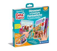 Clementoni - Sapientino Girapagina, Dinosauri e Creature Fantastiche, Libro Interattivo Bambini Compatibile con Girapagina, Libri Bambini 4 Anni, 16644
