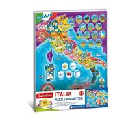 Clementoni Sapientino - Italia, Puzzle Magnetico, 4 Giochi in 1, 50+ Tessere Mag