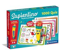 Clementoni Sapientino - La Penna Parlante 1000 Quiz, Gioco Educativo con Penna Interattiva per Bambini 3-6 Anni, Schede per Imparare Lettere, Numeri e Parole, Made in Italy, Lingua Italiana, 16495