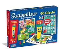 Clementoni Sapientino - La Penna Parlante 60 Giochi, Gioco Educativo con Puzzle e Schede Illustrate per Imparare Alfabeto, Numeri e Logica, Made in Italy, Lingua Italiana, Bambini 3-5 Anni, 16494