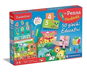 Clementoni Sapientino - La Penna Parlante con 50 Giochi Educativi, Gioco Interattivo per Bambini 3-6 Anni per Imparare Alfabeto, Numeri, Colori, Forme e Animali, Made in Italy, Lingua Italiana, 16799