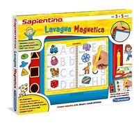 Clementoni Sapientino - Lavagna Magnetica, Gioco Educativo per Bambini 3-5 Anni, Lavagnetta Cancellabile per Imparare a Scrivere con Stencil e Stampini, Lingua Italiana, 12037
