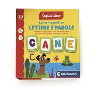 Clementoni sapientino libro magnetico lettere e parole 16487 - gioco educativo lettere per bambini - assortito