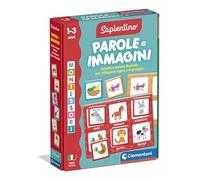 Clementoni Sapientino Montessori - Parole e Immagini, Gioco Educativo Bambini 1-3 Anni, Flashcards per Riconoscere Animali, Cibi e Oggetti, Stimola il Linguaggio, Made in Italy, Lingua Italiana, 16848