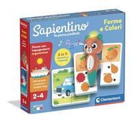 Clementoni Sapientino - Penna Baby Forme e Colori, Penna Parlante Educativa Bambini 2+ Anni, 24 Tessere Double-Face Incastro Autocorrettivo, Made in Italy, Lingua Italiana, 16894