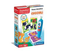 Clementoni Sapientino - Penna Interattiva Cuccioli, Gioco Educativo Elettronico 2-3 Anni, Flashcard Animali e Penna Parlante per Sviluppare Logica e Linguaggio, Made in Italy, Lingua Italiana, 16380