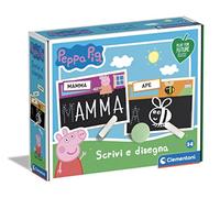 Clementoni- Sapientino Peppa Pig-Scrivi e disegna, educativo 3 Anni con lavagne cancellabili-Gioco per Imparare a Scrivere, Sviluppo linguaggio-Made in Italy, Multicolore, 16353